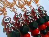 Red Skeleton Keychain