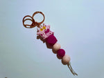 Pink Monster Keychain
