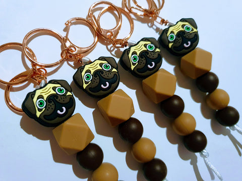 Pug Face Keychain