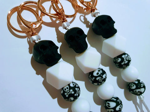Black Skull Keychain