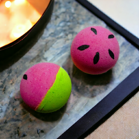 Watermelon bath bomb